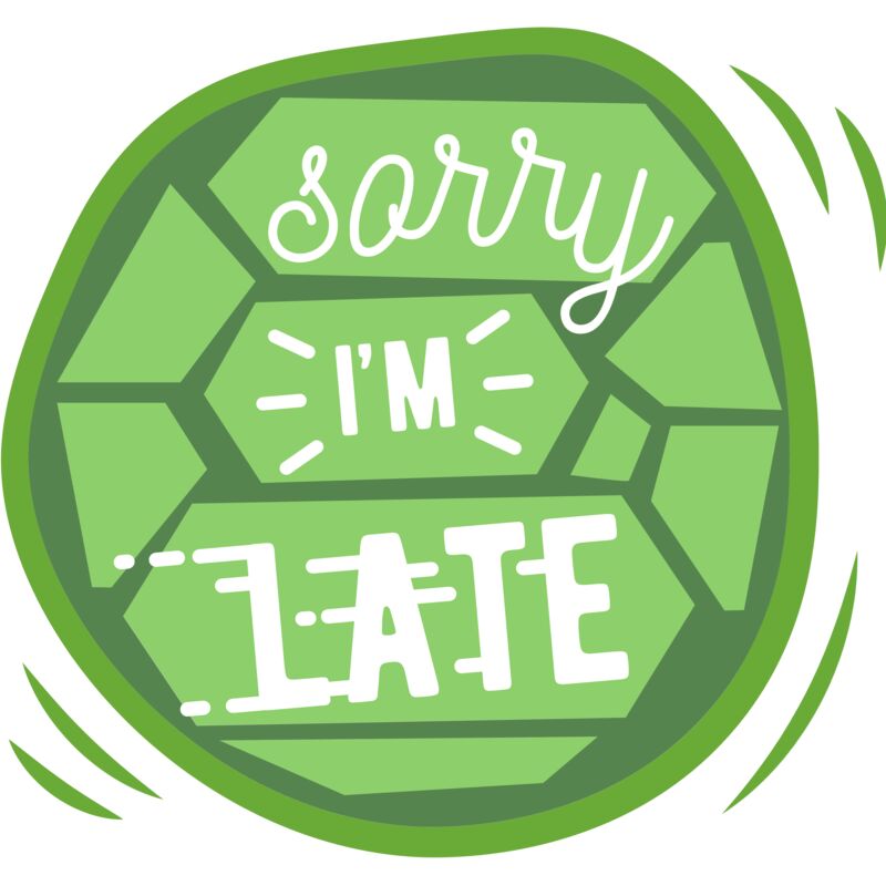 Sorry I'm Late Turtle Thumbnail